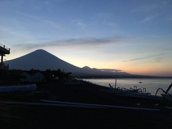 Coucher de soleil sur le Mont Agung 