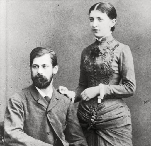 Sigmund Freud und Martha Bernays bei ihrer Verlobung, 1882, (c) Sigmund Freud Privatstiftung