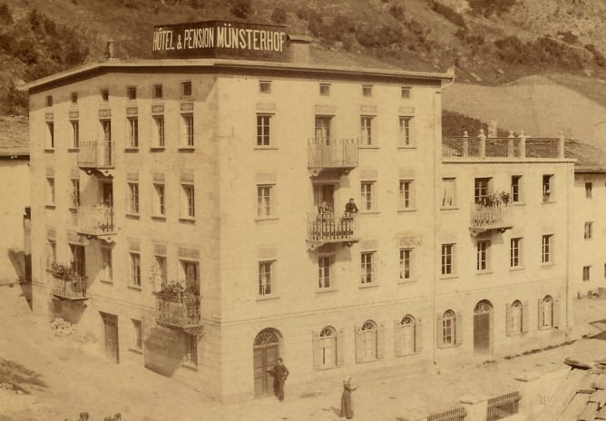 Das Hotel Münsterhof im 1887