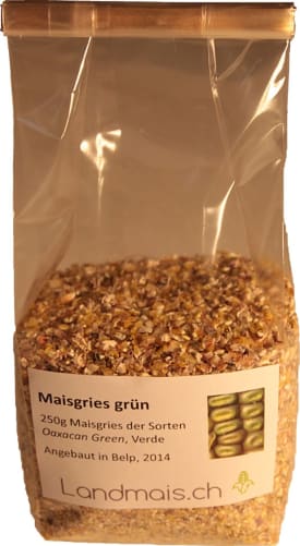 grünes Maisgries für Polenta