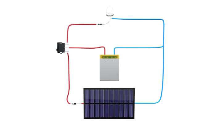 Le kit de lampe solaire à construire.