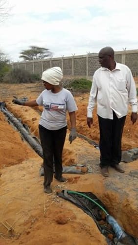 Esther & Prof. Huho of Garissa University