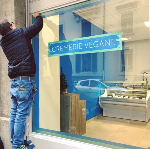 Vitrine de la Crémerie Végane