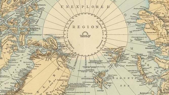 DAMALS: «Unerforschte Region» – 1896 lag der hocharktische Archipel Spitzbergen am Rand der bekannten Erde (Atlas-Karte, 1895)