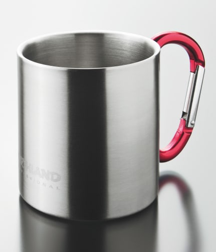 Steel-mug with Carabiner