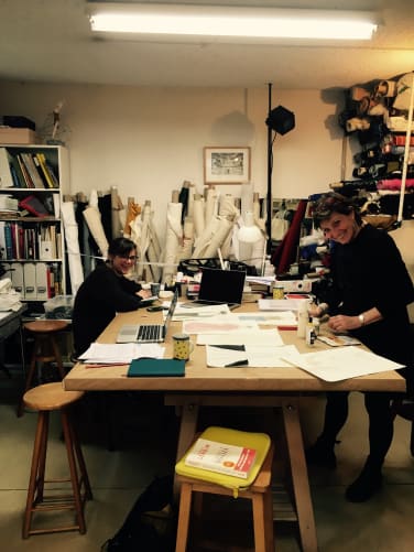 Costume designers working on Salomé (Mireille Dessingy et Samantha Landragin)