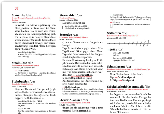 Dreispaltiges Layout