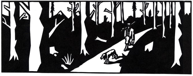 Forêt / Small original papercut / 100.- 