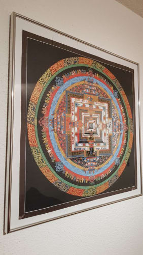 Kalachakra Mandala aus Nepal (gerahmt) als Dankeschön für Unterstützung!