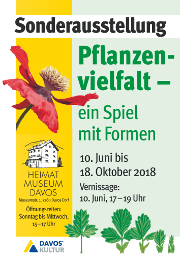 Plakat Ausstellung Davos «Pflanzenvielfalt»