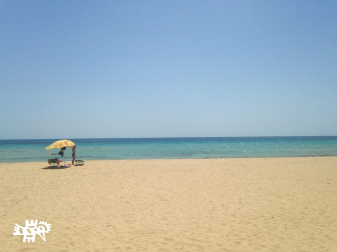 This beach is about 1km away from us, called Torre Vado