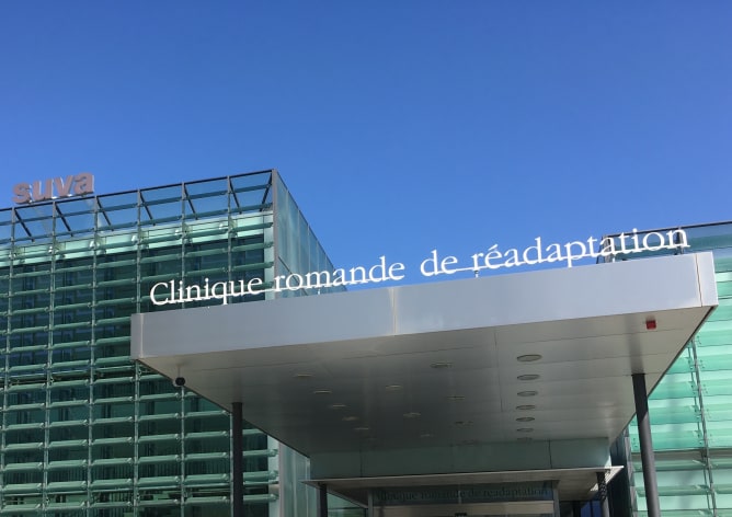 Eingang der Clinique de réadaptation in Sion