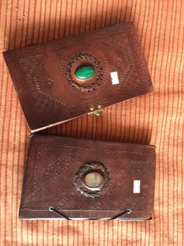 Handmade notebooks with leather cover