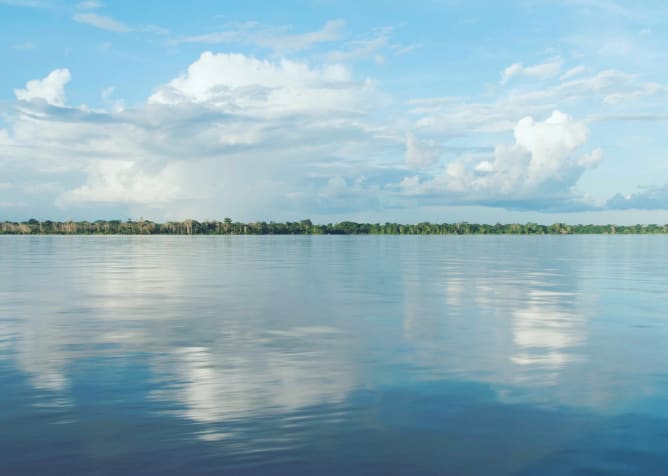 Blick über den Amazonas Fluss,