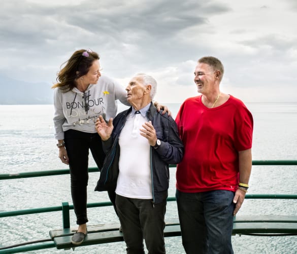 Sara, son père et son frère