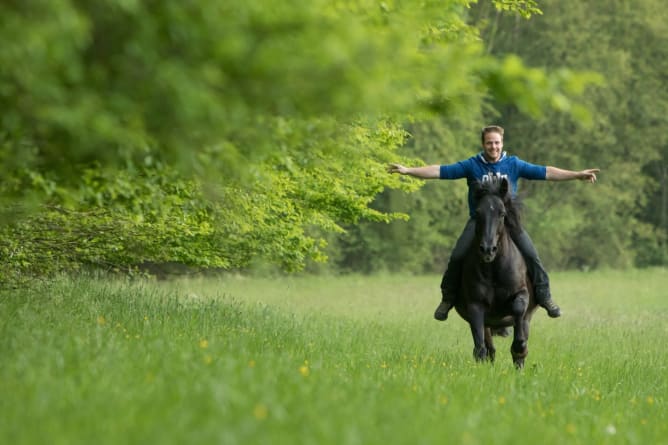 Hauptdarsteller Arnaud Heck mit Pepito