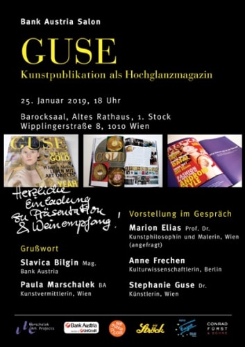 Einladung GUSE Kunstpublikation als Hochglanzmagazin