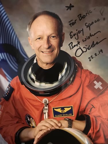 Claude Nicollier, le 1er Astronaute Suisse et son soutien personnalisé, février 2019.