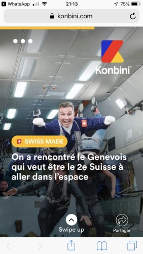 Article de presse paru sur le site internet Konbini : https://www.konbini.com/ch-fr/swissmade/rencontre-le-genevois-qui-veut-etre-le-2e-suisse-aller-dans-lespace