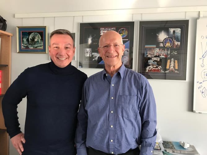 Avec Claude Nicollier, le 1er et seul Astronaute Suisse à ce jour. Fevrier 2019.