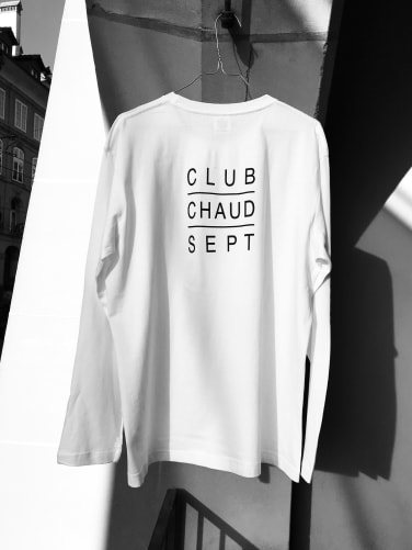 Longsleeve-Shirt Club Chaud Sept weiss