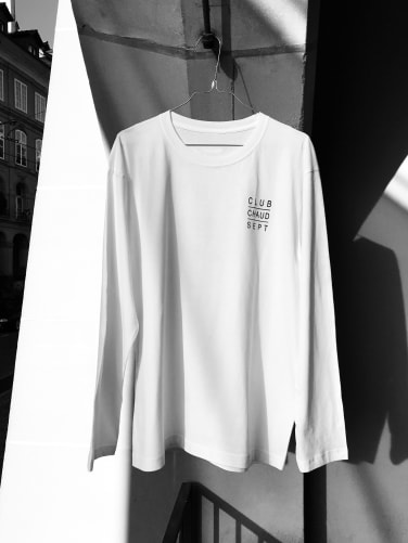 Longsleeve-Shirt Club Chaud Sept weiss