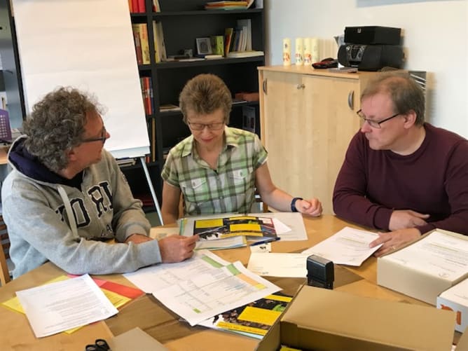 Thomas, Cordula und Christoph an einem Projektworkshop