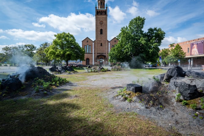 Das dritte Land, Seok Hyun Han, Seung Hwoe Kim, 2019, Matthäikirchplatz, Berlin, Foto: Christian Frey  