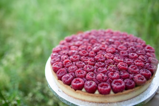 Tarte aux framboises ©Nathalie Fontana Photographie