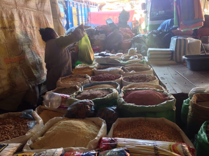 Course au grand marché de Tarija, le Campesino