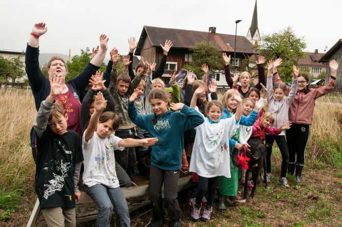 Luftsprung in der Artenne