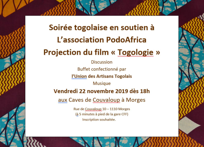 Invitation Soirée Togolaise - 22 novembre 2019