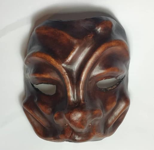 Harlequin leather mask by R. Summa