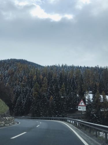 Der erste Schnee im Bergell 