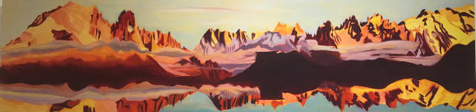 Couverture – Lac Blanc, peinture à l'huile sur toile, Frédéric Fellouse.