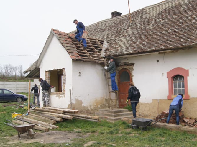 Bauarbeiten am Haupthaus