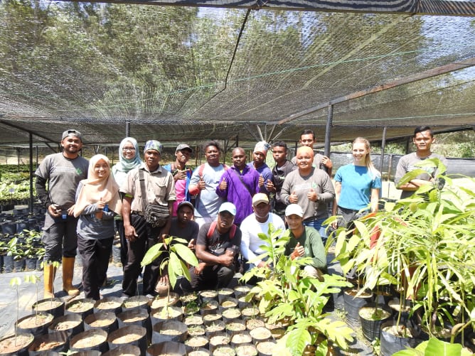 Training for  the management of a community tree nursery with the Orang  Asli