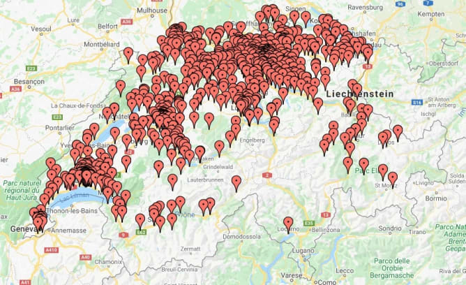 Reichweite von hilf-jetzt.ch / La portée de aide-maintenant.ch