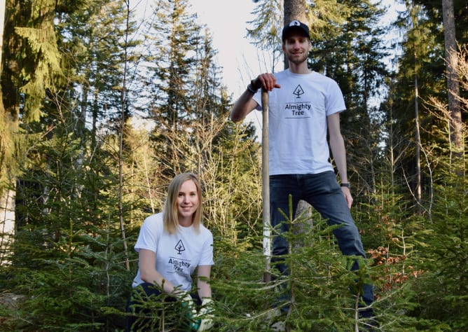 Aline and Gilles, Co-founders of Almighty Tree