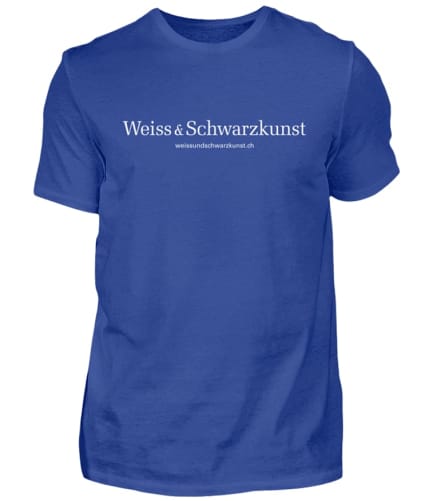 Herren Basic T-Shirt (Farbe Royal) – Weiteres unter: http://www.weissundschwarzkunst.ch/belohnungen-wemakeit/