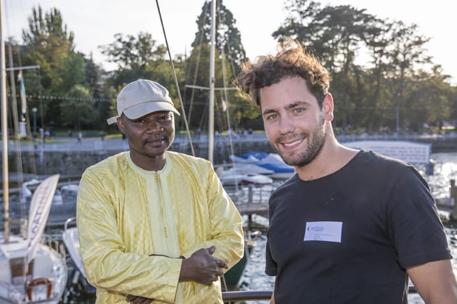 Olivier Starkenmann (right), in charge of the implementation of the «Paysannes Solaires» project