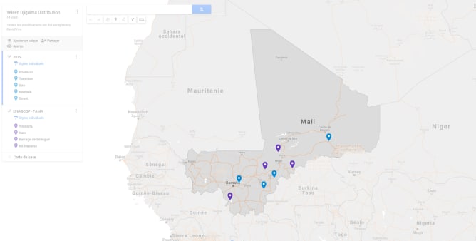 Regions where we have distributed solar kits through women's cooperatives