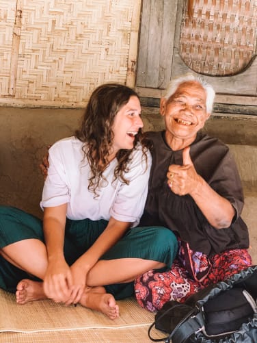 Sara and grandmother Papuq Linip.