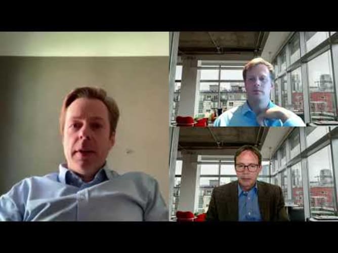 Prof. Jens Dibbern und Thomas Hurni im Gespräch mit Pascal Sieber