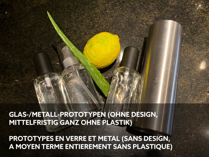 Vous pouvez voir ici certains de nos premiers prototypes (sans design) - grâce à votre aide bientôt complètement sans plastique... D'autres à venir !