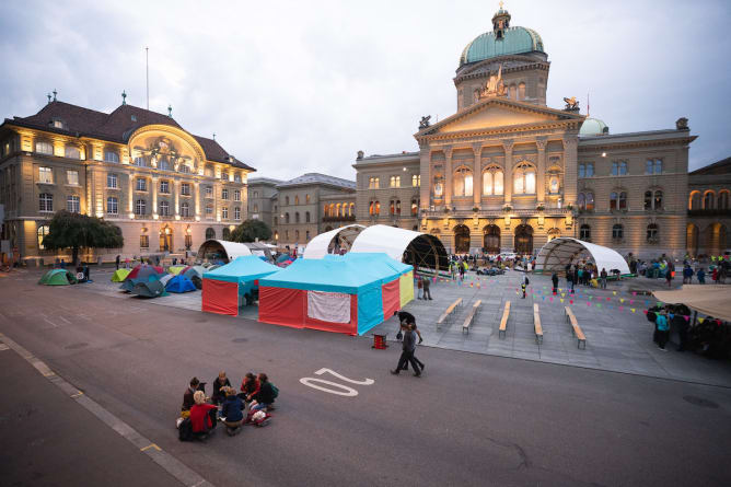 «Klimaplatz» am Montagmorgen