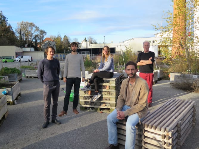 Part of our team (from left to right: Jean-Michaël, Matias, Noemie, Marc and Raphaël)