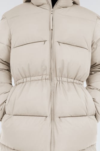 SWISS WASTE JACKET, lang, creme