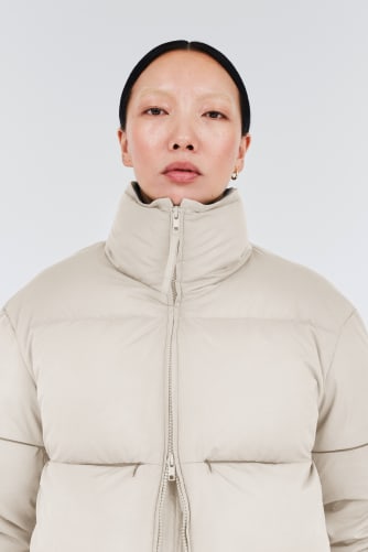 SWISS WASTE JACKET, kurz, creme