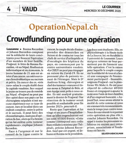 Article Le Courrier 30.12.20 (version FR, url ajoutée par nos soins)